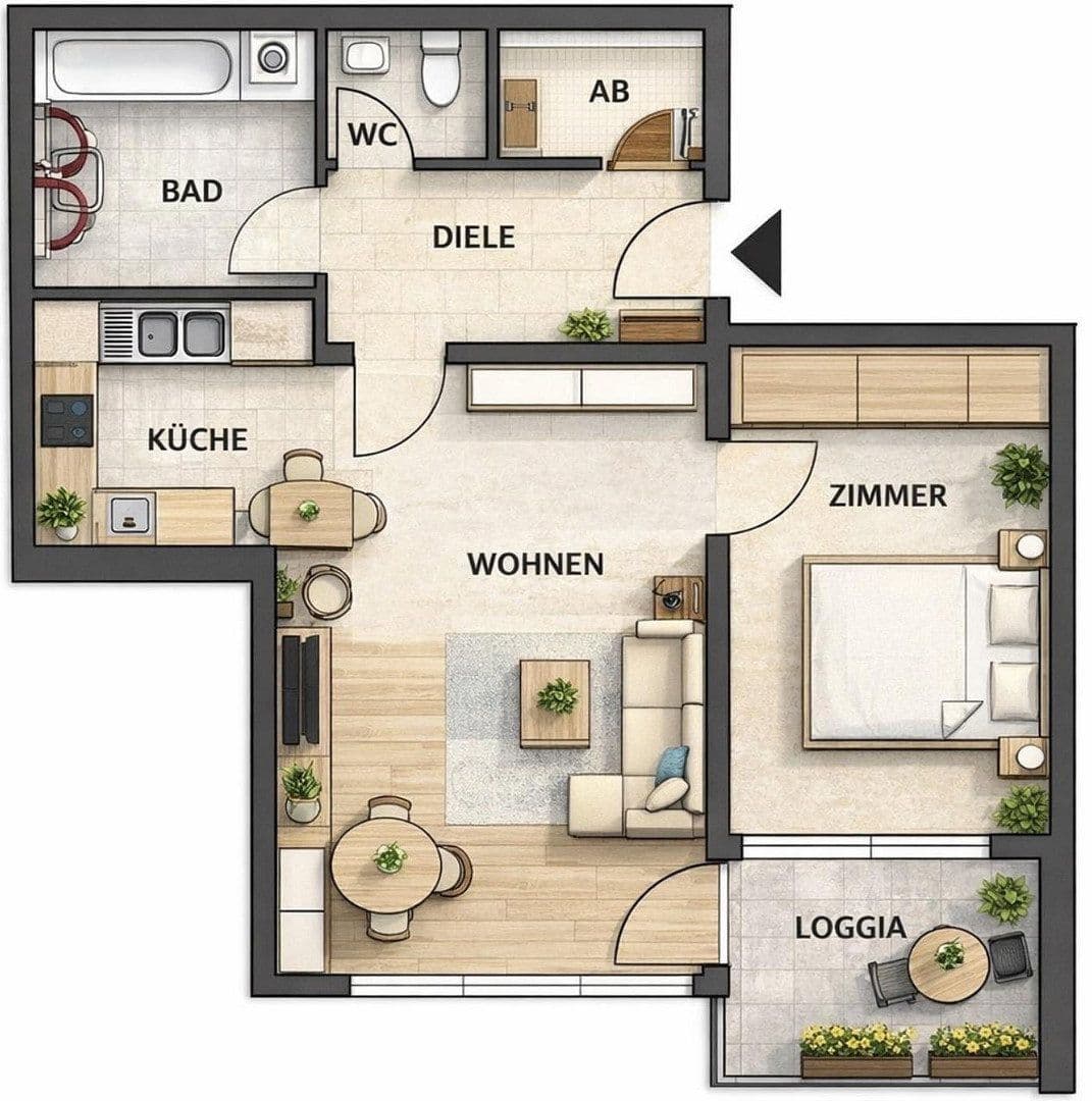 Predaj bytu 2-izbový 52 m², Fürth, Bavorsko Predaj bytu 2-izbový 52 m², Fürth, Bavorsko
