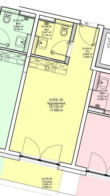 Prenájom bytu 1-izbový 28 m², Marburg, Hesensko Prenájom bytu 1-izbový 28 m², Marburg, Hesensko