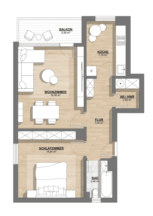Predaj bytu 2-izbový 59 m², Fürth, Bavorsko Predaj bytu 2-izbový 59 m², Fürth, Bavorsko