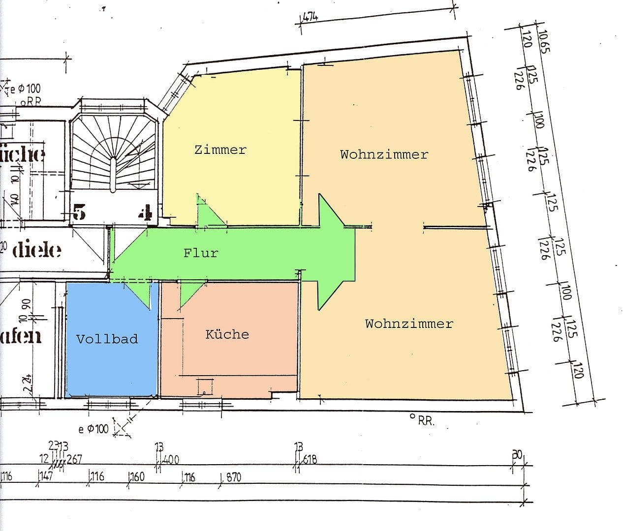 Prenájom bytu 3-izbový 96 m², Große Straße 87, Flensburg, Šlezvicko-Holštajnsko Prenájom bytu 3-izbový 96 m², Große Straße 87, Flensburg, Šlezvicko-Holštajnsko
