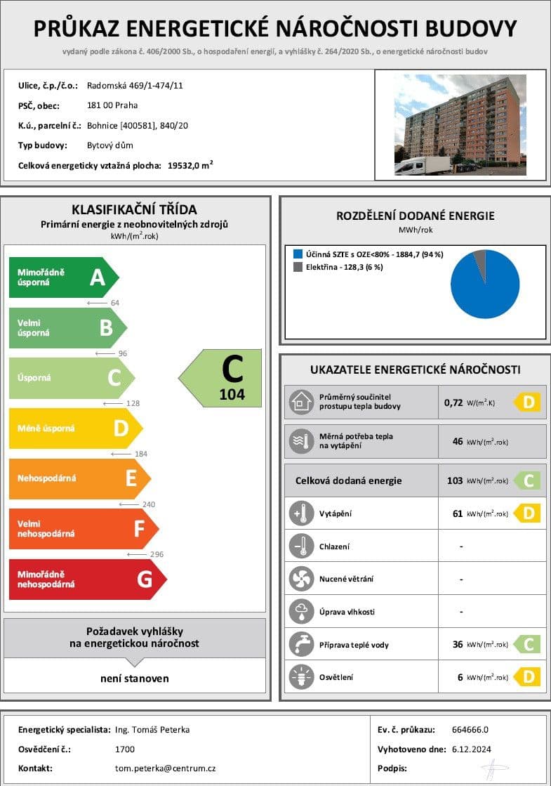 Predaj bytu 3-izbový 60 m², Radomská, Praha, Praha Predaj bytu 3-izbový 60 m², Radomská, Praha, Praha
