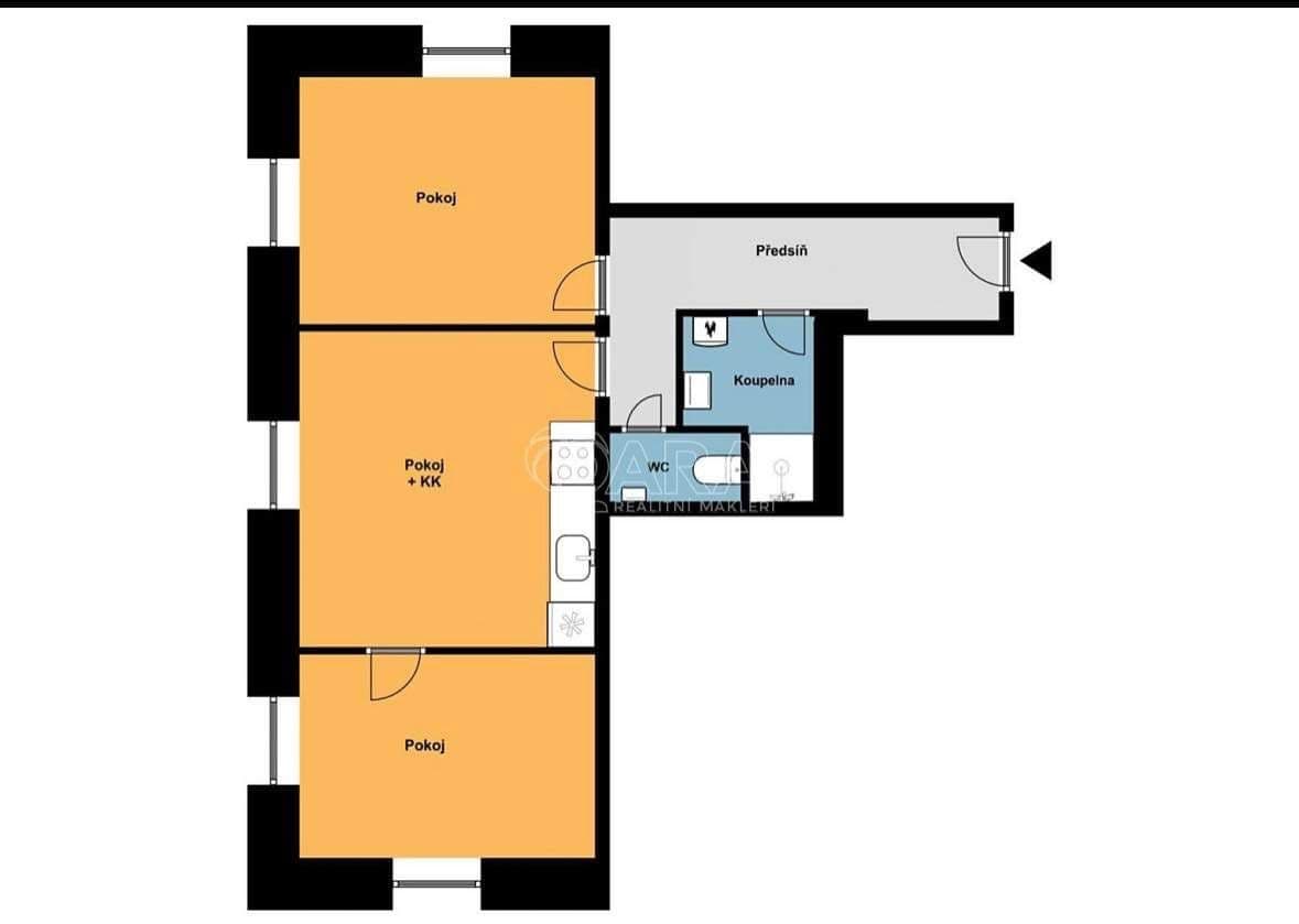 Prenájom bytu 3-izbový 54 m², Daleké Dušníky, Středočeský kraj Prenájom bytu 3-izbový 54 m², Daleké Dušníky, Středočeský kraj