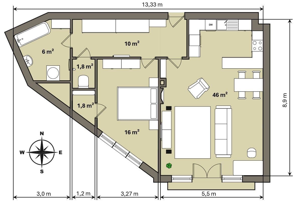 Predaj bytu 2-izbový 82 m², Na Harfě, Praha, Praha Predaj bytu 2-izbový 82 m², Na Harfě, Praha, Praha
