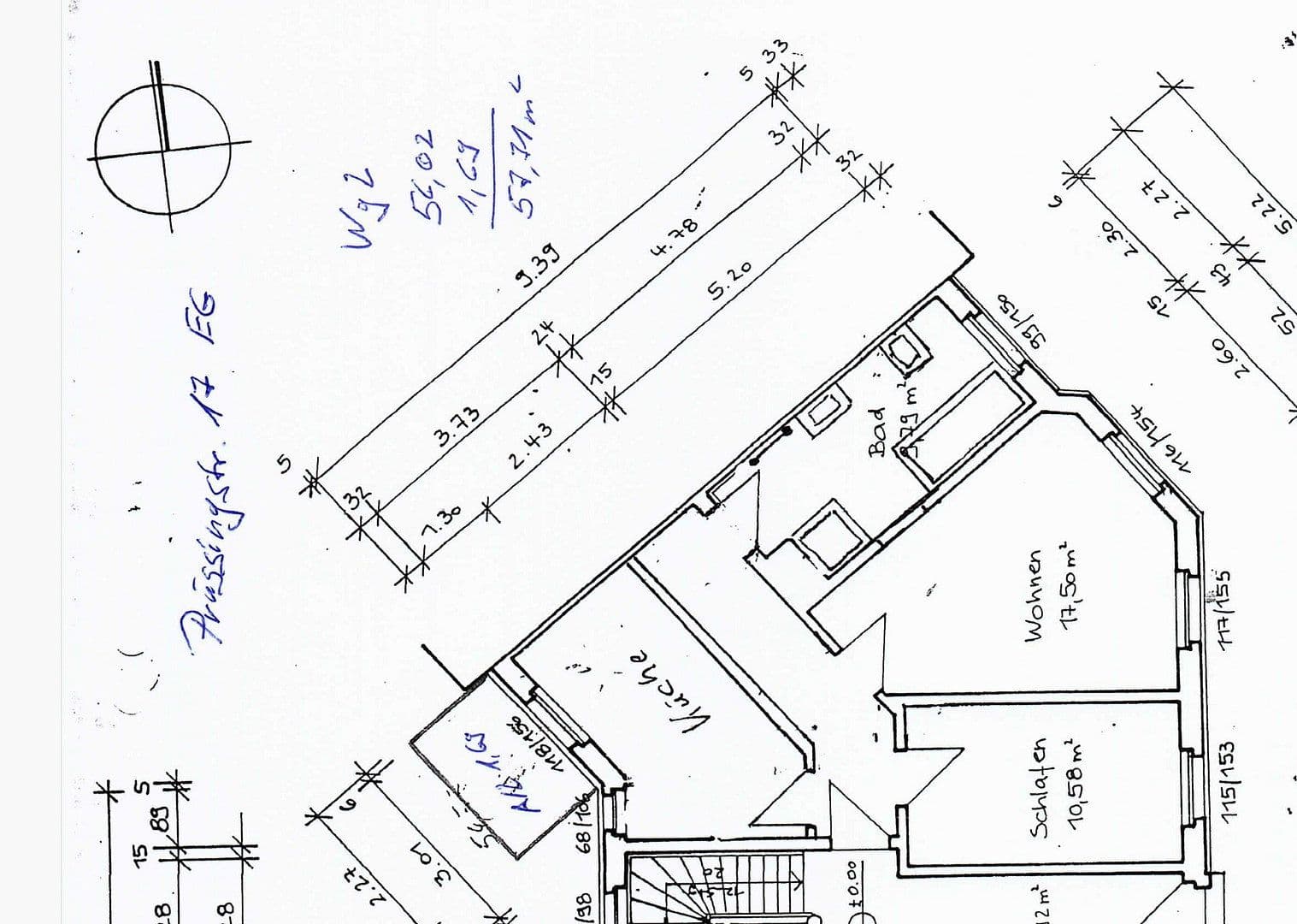 Prenájom bytu 2-izbový 58 m², Prüssingstraße 17, Jena, Durínsko Prenájom bytu 2-izbový 58 m², Prüssingstraße 17, Jena, Durínsko
