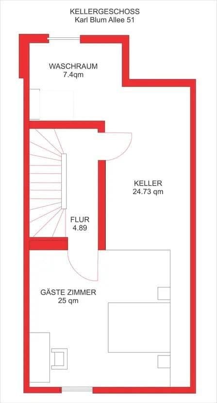 Prenájom domu 143 m², pozemek 155 m², Karl-Blum-Allee 51, Frankfurt, Hesensko Prenájom domu 143 m², pozemek 155 m², Karl-Blum-Allee 51, Frankfurt, Hesensko