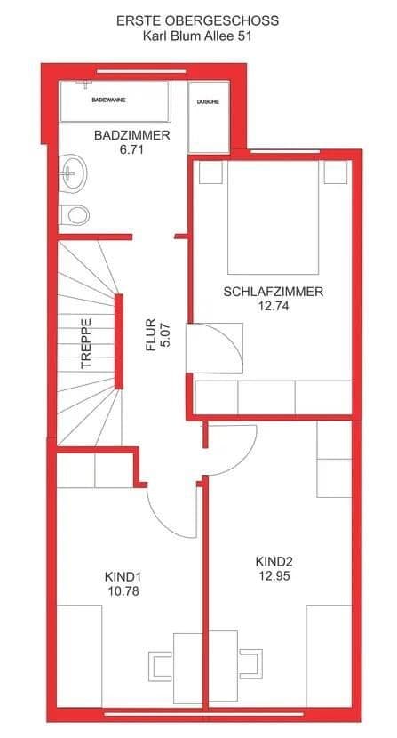 Prenájom domu 143 m², pozemek 155 m², Karl-Blum-Allee 51, Frankfurt, Hesensko Prenájom domu 143 m², pozemek 155 m², Karl-Blum-Allee 51, Frankfurt, Hesensko