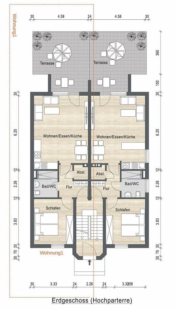 Prenájom bytu 2-izbový 60 m², Bayreuth, Bavorsko Prenájom bytu 2-izbový 60 m², Bayreuth, Bavorsko