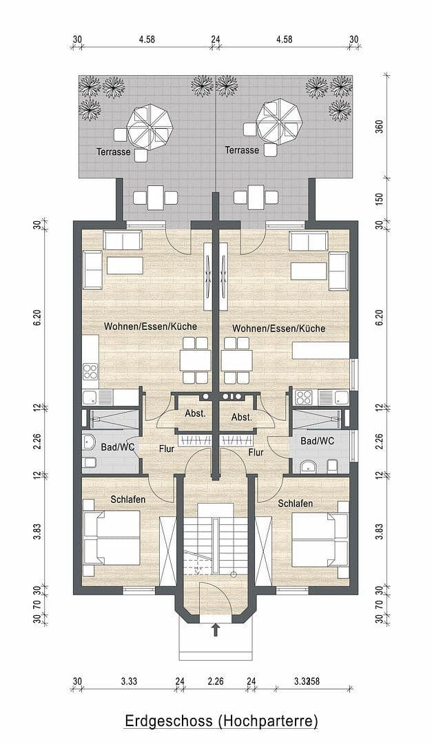 Prenájom bytu 2-izbový 60 m², Bayreuth, Bavorsko Prenájom bytu 2-izbový 60 m², Bayreuth, Bavorsko