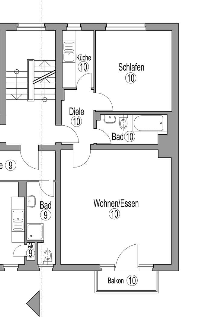 Prenájom bytu 2-izbový 54 m², In der Elb 1, Düsseldorf, Severné Porýnie - Westfálsko Prenájom bytu 2-izbový 54 m², In der Elb 1, Düsseldorf, Severné Porýnie - Westfálsko