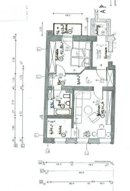 Predaj bytu 2-izbový 53 m², Chemnitz, Sasko Predaj bytu 2-izbový 53 m², Chemnitz, Sasko