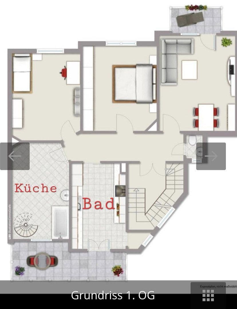 Prenájom bytu 3-izbový 95 m², Hanau, Hesensko Prenájom bytu 3-izbový 95 m², Hanau, Hesensko