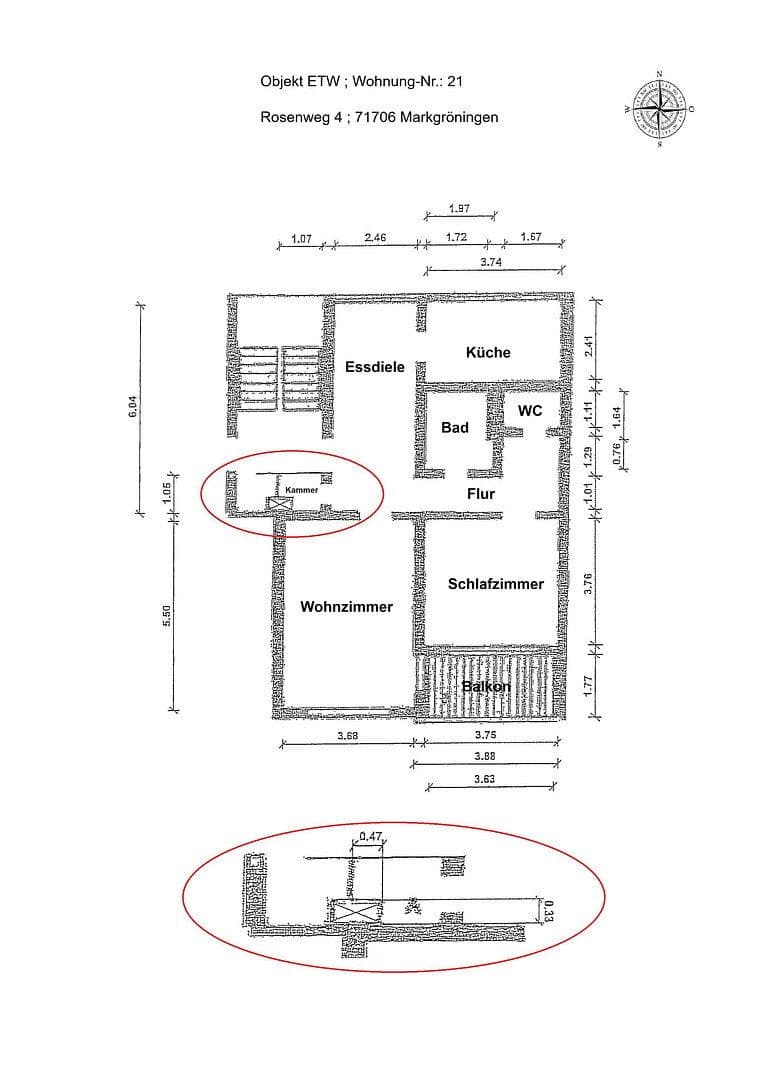 Predaj bytu 2-izbový 75 m², Rosenweg 4, Markgröningen, Bádensko-Wurttembersko Predaj bytu 2-izbový 75 m², Rosenweg 4, Markgröningen, Bádensko-Wurttembersko