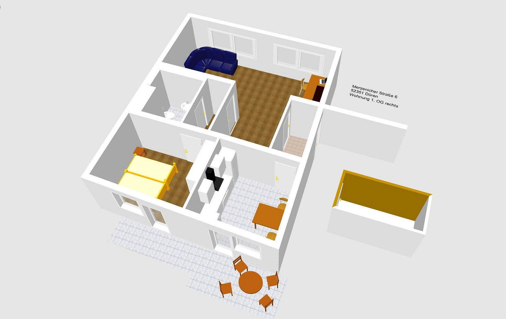 Prenájom bytu 3-izbový 72 m², Merzenicher Straße 6, Düren, Severné Porýnie - Westfálsko Prenájom bytu 3-izbový 72 m², Merzenicher Straße 6, Düren, Severné Porýnie - Westfálsko