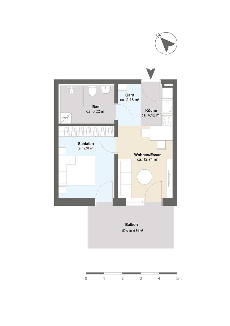 Predaj bytu 2-izbový 44 m², Babenhauser Straße 11, Boos, Bavorsko Predaj bytu 2-izbový 44 m², Babenhauser Straße 11, Boos, Bavorsko