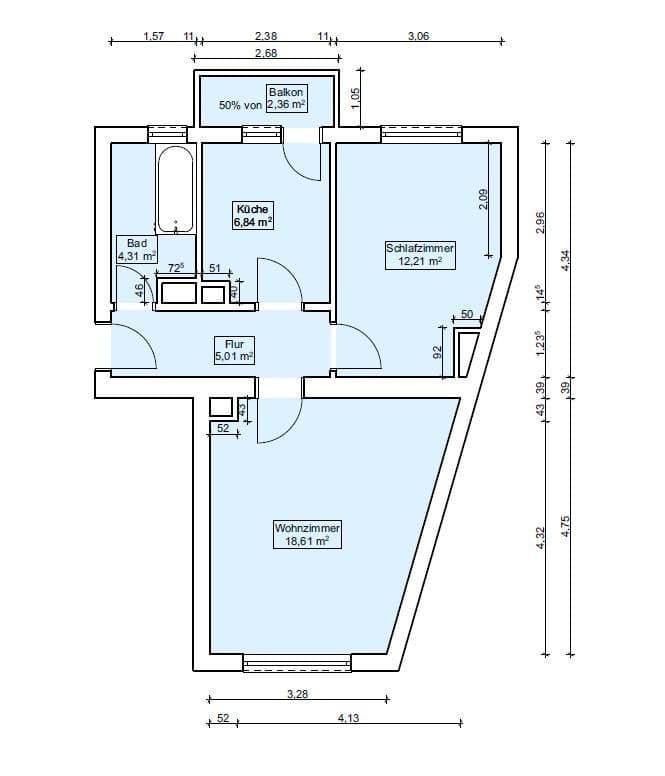 Predaj bytu 2-izbový 48 m², Burgstraße 4, Maannheim, Bádensko-Wurttembersko Predaj bytu 2-izbový 48 m², Burgstraße 4, Maannheim, Bádensko-Wurttembersko