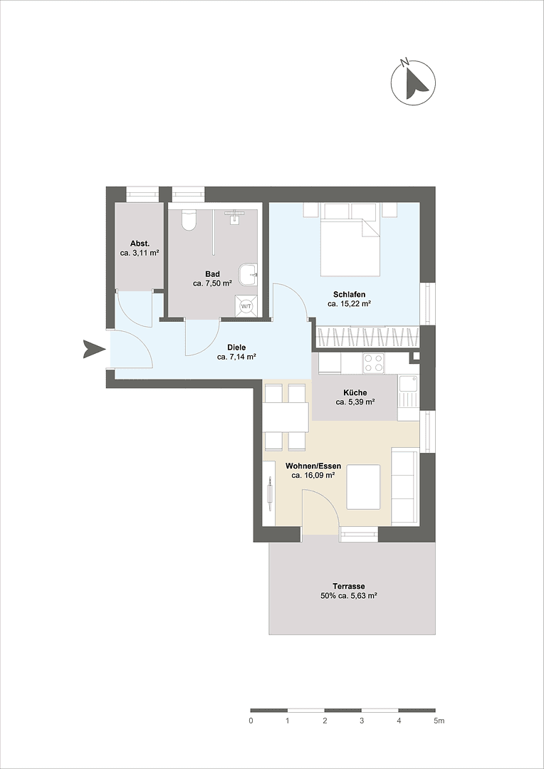 Predaj bytu 2-izbový 60 m², Fellheimer Straße 2, Boos, Bavorsko Predaj bytu 2-izbový 60 m², Fellheimer Straße 2, Boos, Bavorsko