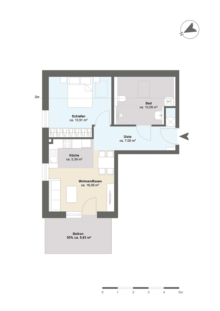 Predaj bytu 2-izbový 58 m², Babenhauser Straße 7, Boos, Bavorsko Predaj bytu 2-izbový 58 m², Babenhauser Straße 7, Boos, Bavorsko