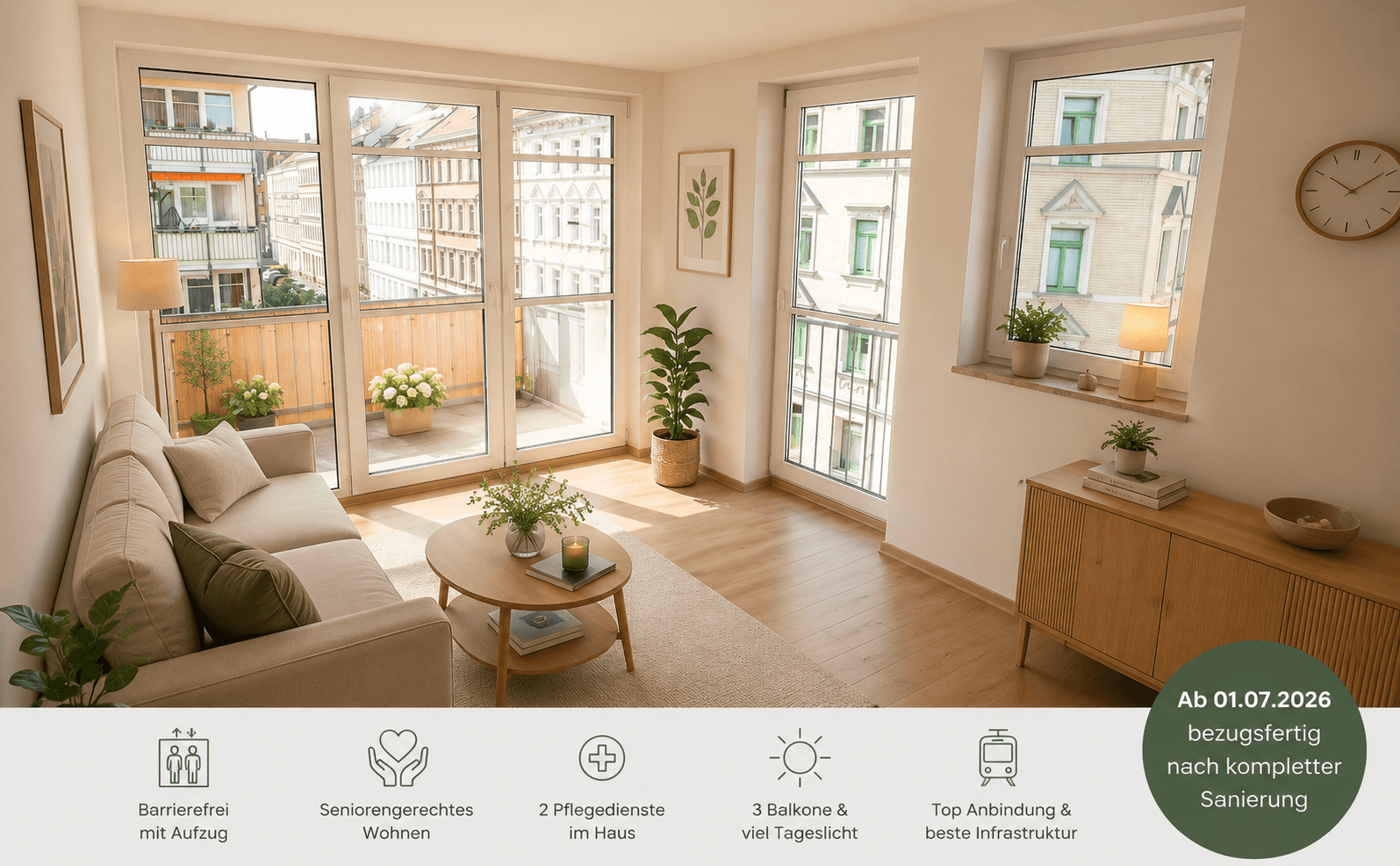Prenájom bytu 3-izbový 69 m², Leipzig, Sasko Prenájom bytu 3-izbový 69 m², Leipzig, Sasko