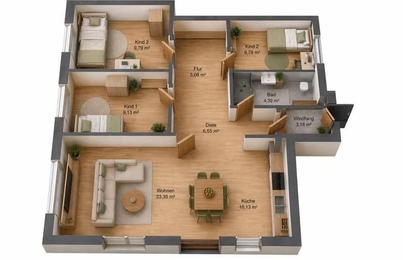 Prenájom bytu 4-izbový 100 m², Hoststraße 13a, Ahnatal, Hesensko Prenájom bytu 4-izbový 100 m², Hoststraße 13a, Ahnatal, Hesensko