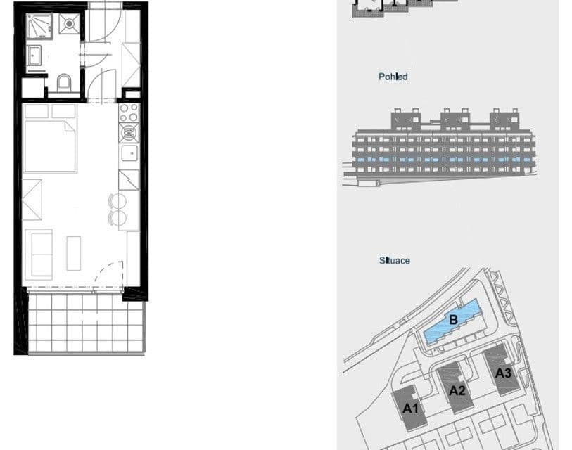 Prenájom bytu 1-izbový 31 m², Haenkeho, Praha, Praha Prenájom bytu 1-izbový 31 m², Haenkeho, Praha, Praha
