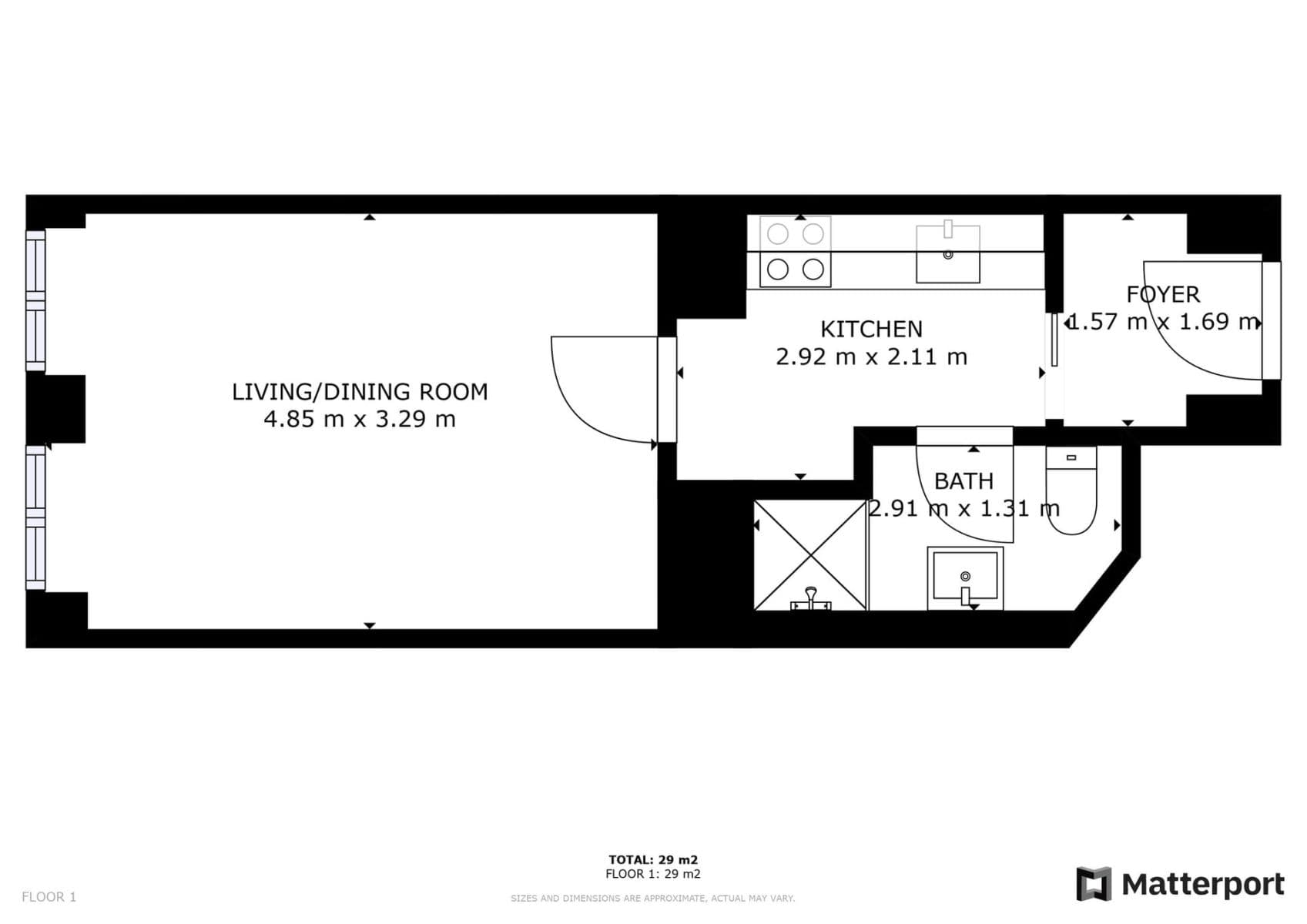 Prenájom bytu 1-izbový 29 m², Seifertova, Praha, Praha Prenájom bytu 1-izbový 29 m², Seifertova, Praha, Praha