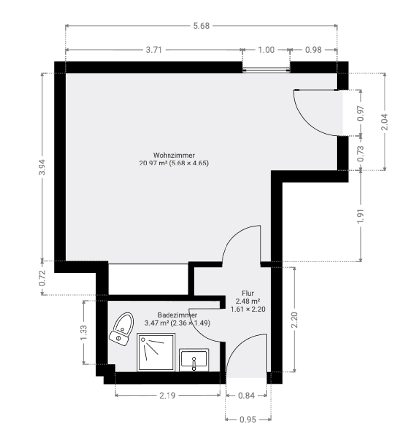 Prenájom bytu 1-izbový 27 m², Osnabrück, Dolné Sasko Prenájom bytu 1-izbový 27 m², Osnabrück, Dolné Sasko