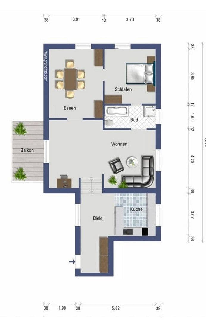 Prenájom bytu 3-izbový 78 m², Kirchstraße 80, Mülheim an der Ruhr, Severné Porýnie - Westfálsko Prenájom bytu 3-izbový 78 m², Kirchstraße 80, Mülheim an der Ruhr, Severné Porýnie - Westfálsko