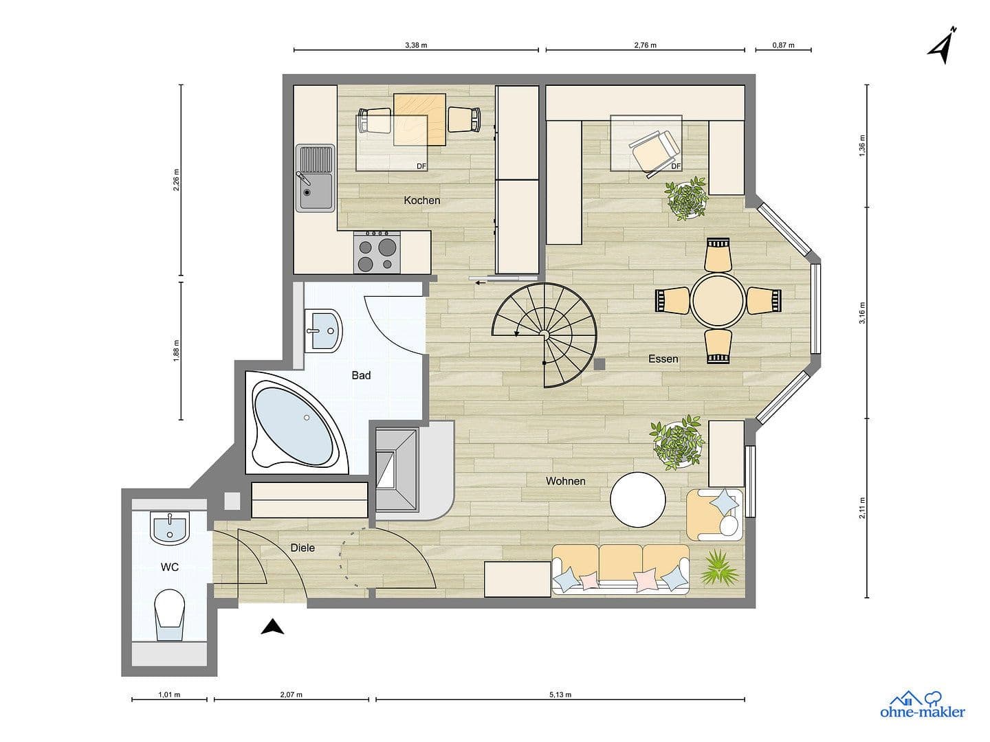 Predaj bytu 2-izbový 64 m², Freiberg am Neckar, Bádensko-Wurttembersko Predaj bytu 2-izbový 64 m², Freiberg am Neckar, Bádensko-Wurttembersko