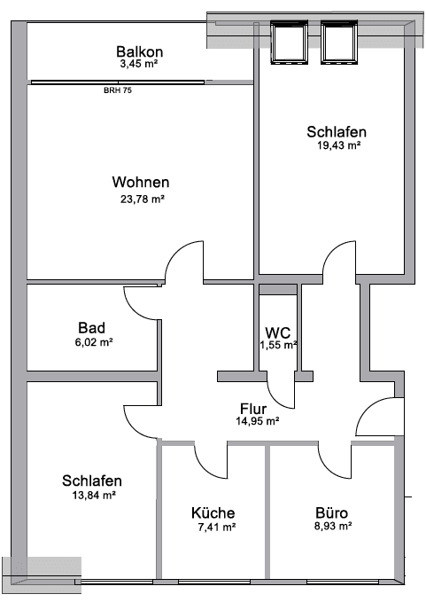 Predaj bytu 4-izbový 99 m², Scharnhorststraße 15a, Bremen, Brémy Predaj bytu 4-izbový 99 m², Scharnhorststraße 15a, Bremen, Brémy