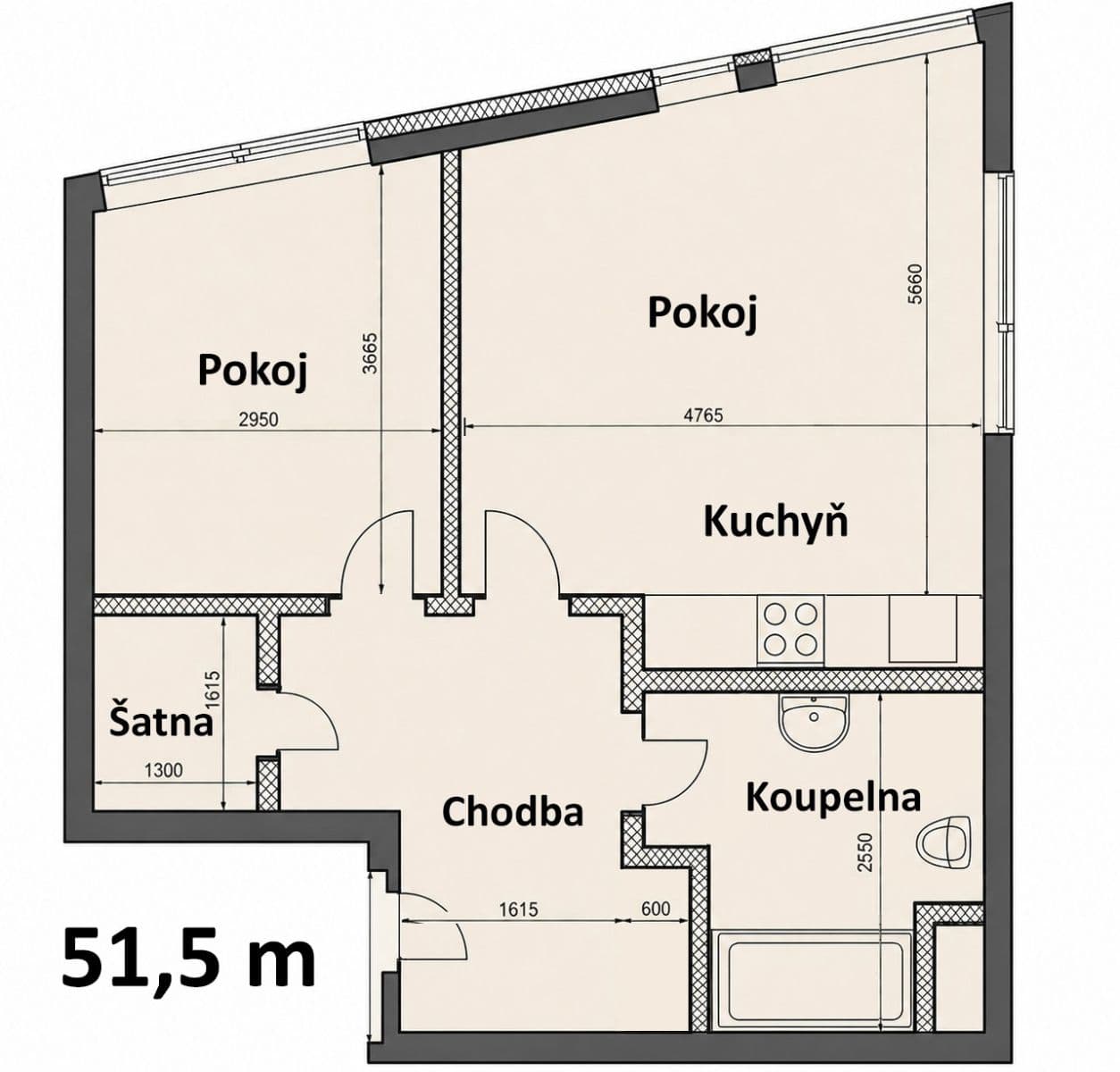 Prenájom bytu 2-izbový 52 m², Olgy Havlové, Praha, Praha Prenájom bytu 2-izbový 52 m², Olgy Havlové, Praha, Praha