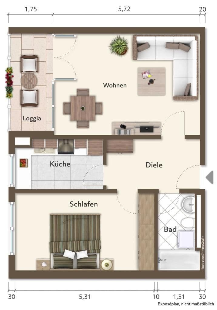 Prenájom bytu 2-izbový 56 m², Staufenstraße 1, Dietzenbach, Hesensko Prenájom bytu 2-izbový 56 m², Staufenstraße 1, Dietzenbach, Hesensko