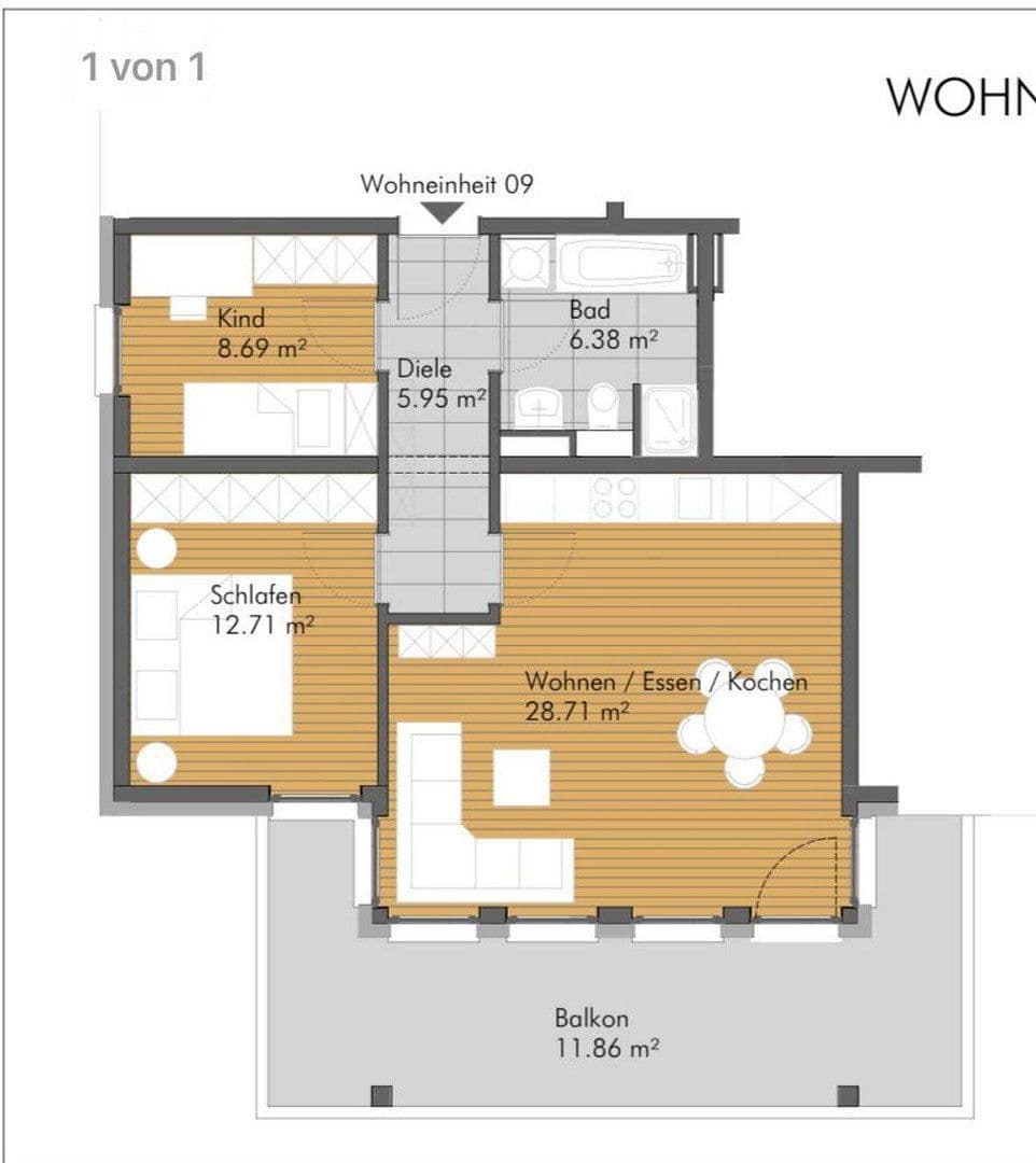 Prenájom bytu 3-izbový 76 m², Usastraße 22, Bad Nauheim, Hesensko Prenájom bytu 3-izbový 76 m², Usastraße 22, Bad Nauheim, Hesensko