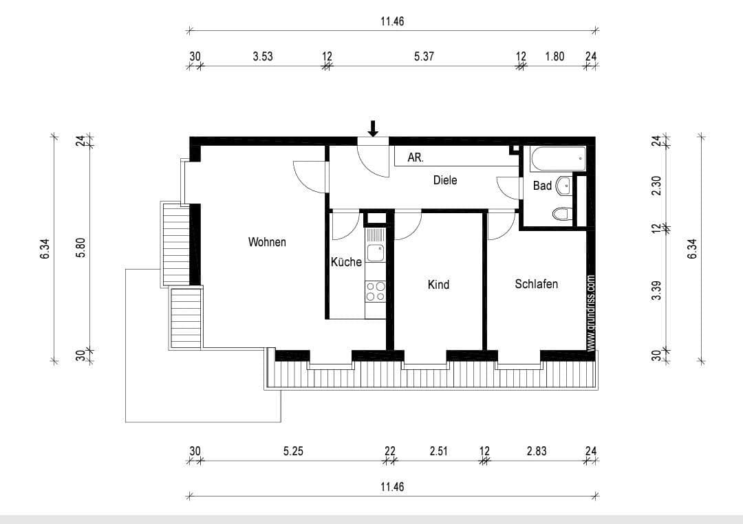Predaj bytu 3-izbový 55 m², Lessingstr., Berlin, Berlín Predaj bytu 3-izbový 55 m², Lessingstr., Berlin, Berlín