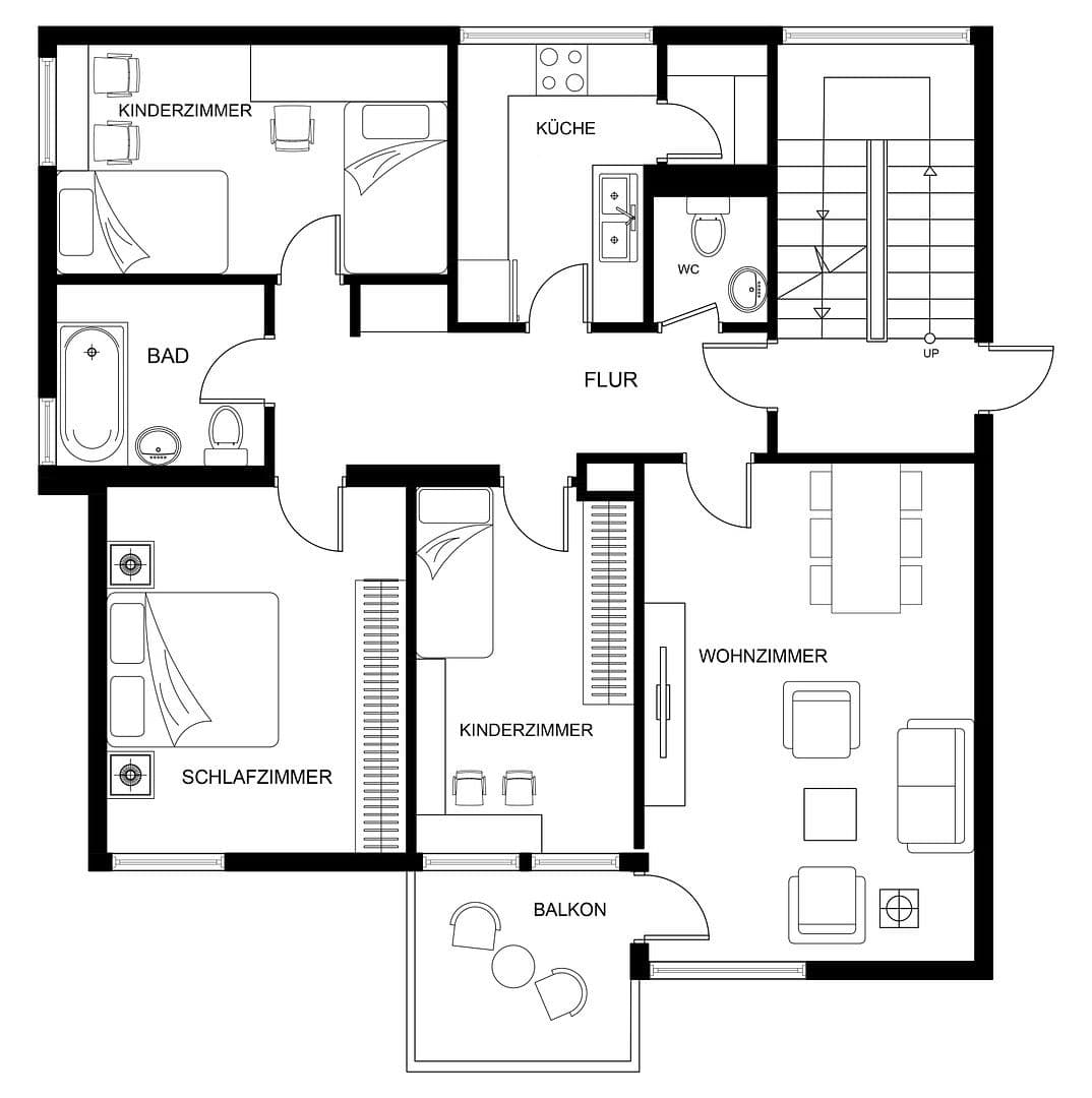 Predaj bytu 4-izbový 87 m², Grenzstraße 40, Obertshausen, Hesensko Predaj bytu 4-izbový 87 m², Grenzstraße 40, Obertshausen, Hesensko