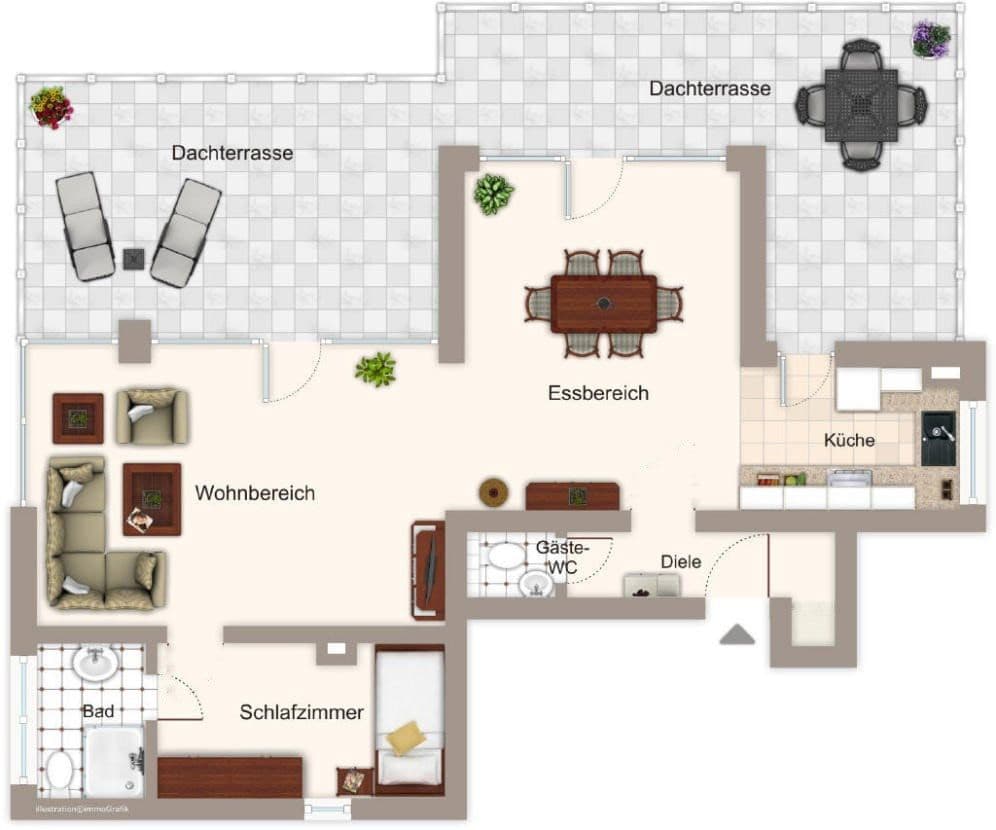 Prenájom bytu 3-izbový 106 m², Nürnberg / Großgründlach, Bavorsko Prenájom bytu 3-izbový 106 m², Nürnberg / Großgründlach, Bavorsko