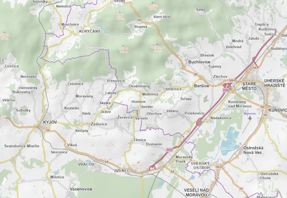 Predaj pozemku 5.579 m², Újezdec, Zlínský kraj Predaj pozemku 5.579 m², Újezdec, Zlínský kraj