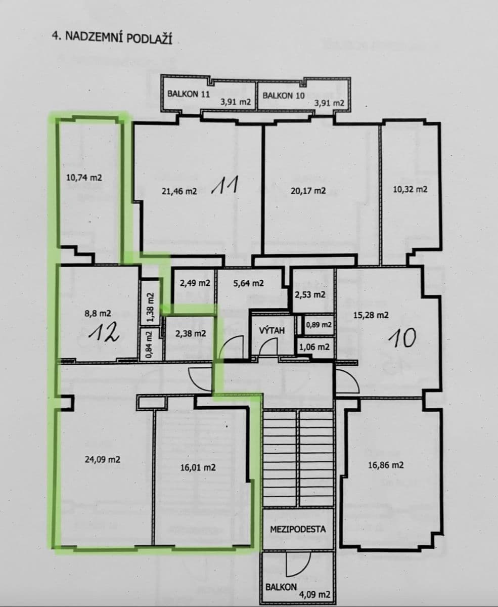 Prenájom bytu 3-izbový 64 m², 5. května, Praha, Praha Prenájom bytu 3-izbový 64 m², 5. května, Praha, Praha