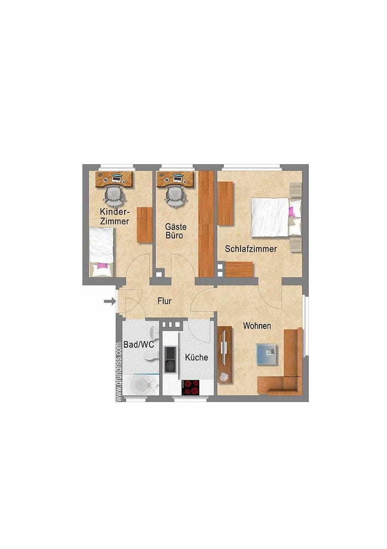 Predaj bytu 4-izbový 60 m², Salzgitter, Dolné Sasko Predaj bytu 4-izbový 60 m², Salzgitter, Dolné Sasko