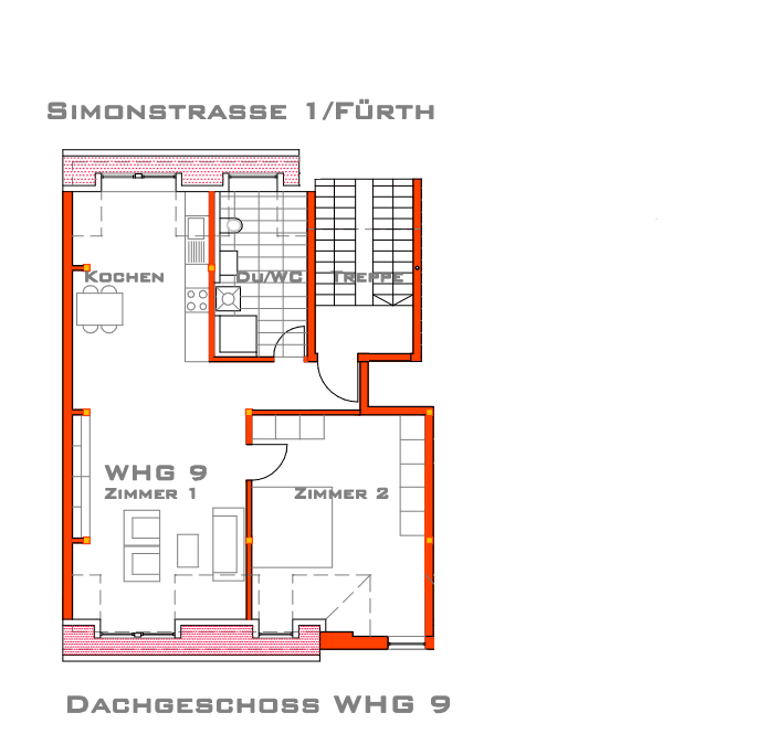 Prenájom bytu 2-izbový 68 m², Simonstr. 1, Fürth, Bavorsko Prenájom bytu 2-izbový 68 m², Simonstr. 1, Fürth, Bavorsko