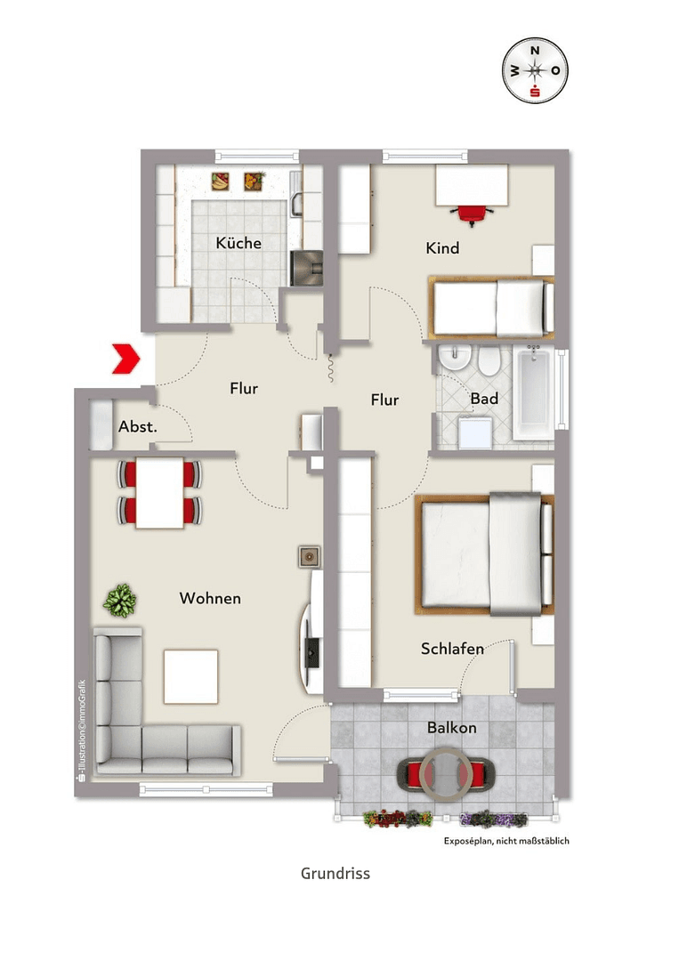 Prenájom bytu 3-izbový 73 m², Poppenreutherstr. 79, Nürnberg, Bavorsko Prenájom bytu 3-izbový 73 m², Poppenreutherstr. 79, Nürnberg, Bavorsko