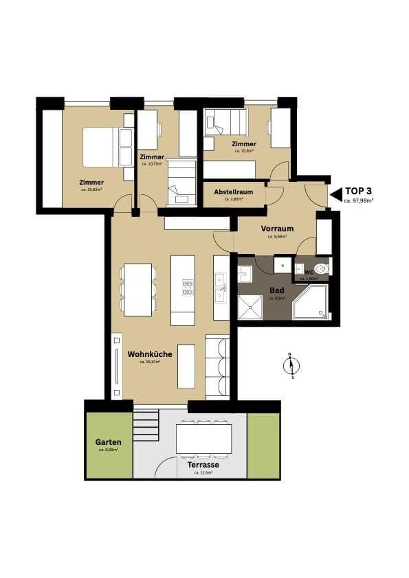 Prenájom bytu 4-izbový 98 m², St.Pölten, Dolné Rakúsko Prenájom bytu 4-izbový 98 m², St.Pölten, Dolné Rakúsko
