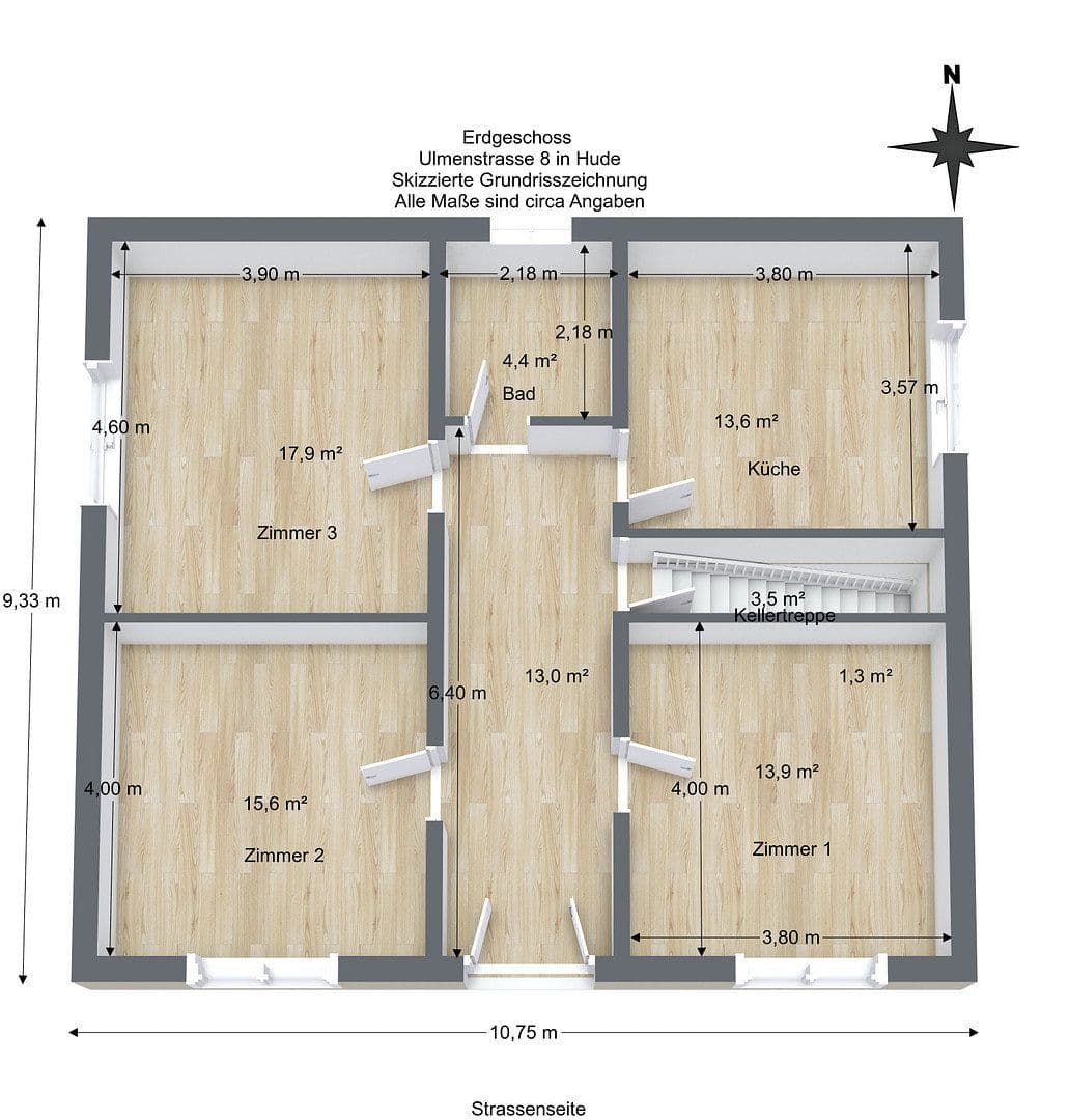 Predaj domu 150 m², pozemek 567 m², Ulmenstr. 8, Hude (Oldenburg), Dolné Sasko Predaj domu 150 m², pozemek 567 m², Ulmenstr. 8, Hude (Oldenburg), Dolné Sasko