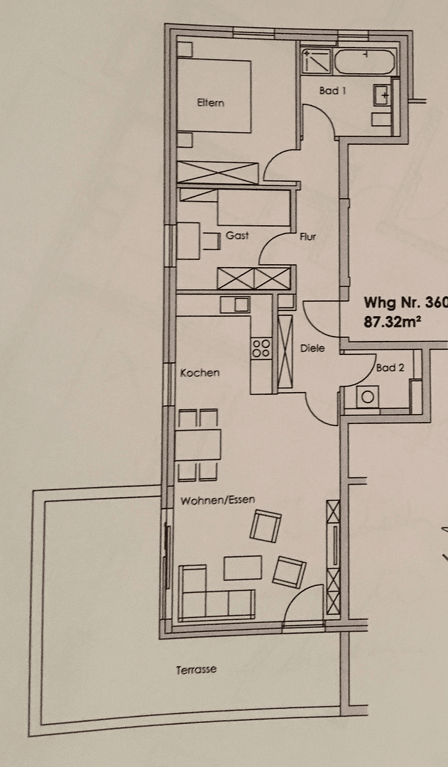 Prenájom bytu 3-izbový 88 m², Am Provinopark 9B, Augsburg, Bavorsko Prenájom bytu 3-izbový 88 m², Am Provinopark 9B, Augsburg, Bavorsko