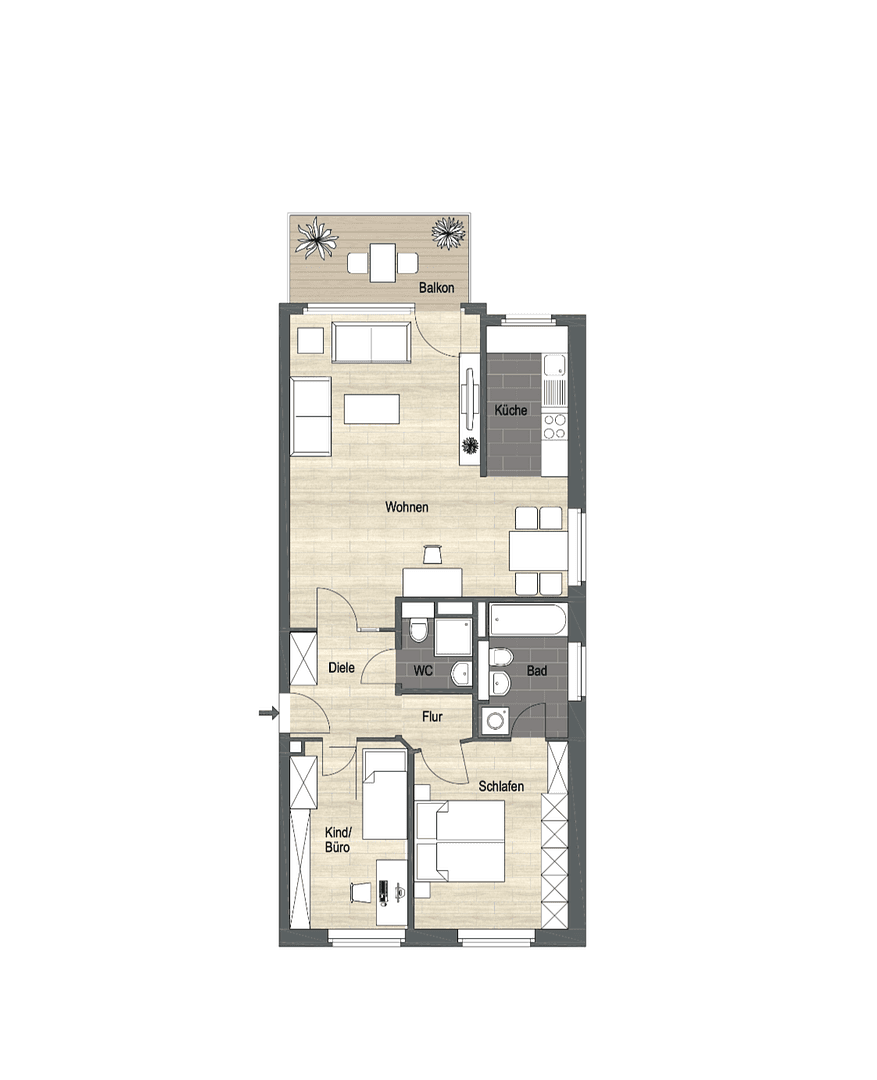 Prenájom bytu 3-izbový 88 m², Düsseldorf, Severné Porýnie - Westfálsko Prenájom bytu 3-izbový 88 m², Düsseldorf, Severné Porýnie - Westfálsko