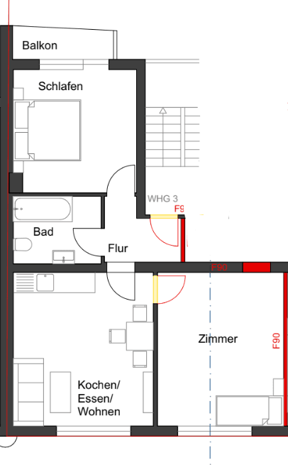 Prenájom bytu 2-izbový 63 m², Blücherstr. 20, Pforzheim, Bádensko-Wurttembersko Prenájom bytu 2-izbový 63 m², Blücherstr. 20, Pforzheim, Bádensko-Wurttembersko