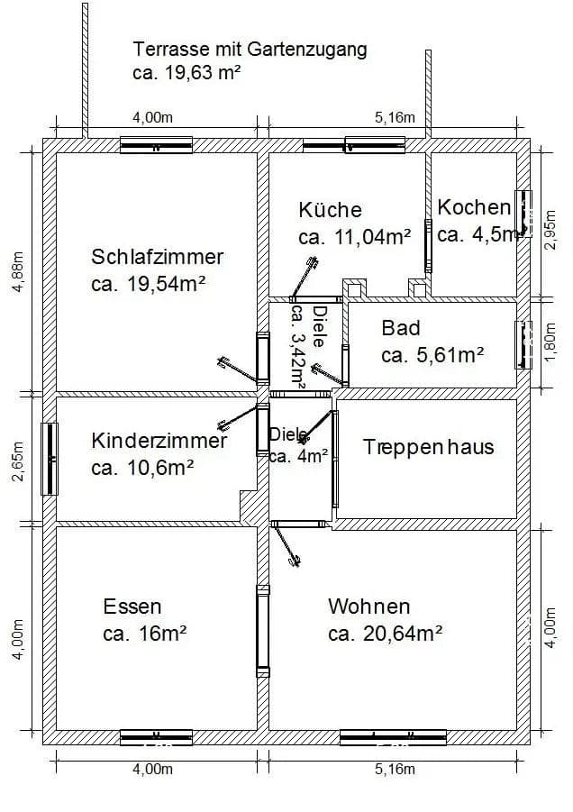 Prenájom bytu 3-izbový 102 m², Sudetendeutschestr. 21, Hanau, Hesensko Prenájom bytu 3-izbový 102 m², Sudetendeutschestr. 21, Hanau, Hesensko