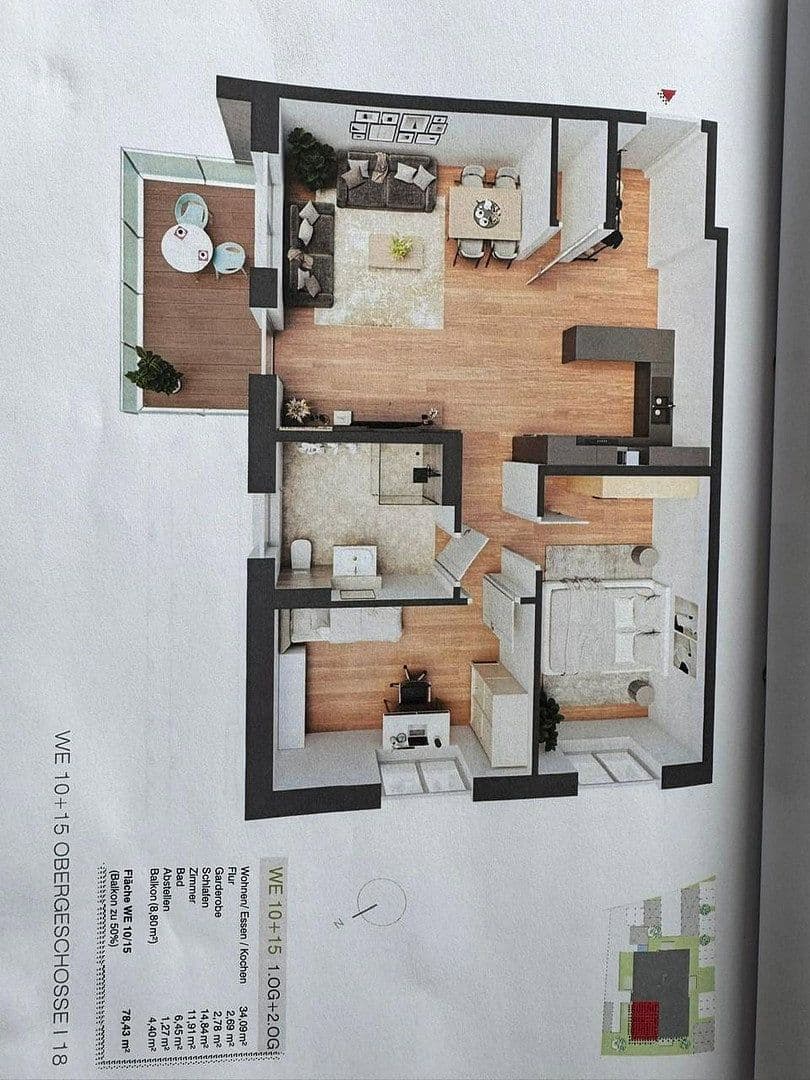 Prenájom bytu 3-izbový 79 m², Amlingstadter Str. 21, Hirschaid, Bavorsko Prenájom bytu 3-izbový 79 m², Amlingstadter Str. 21, Hirschaid, Bavorsko