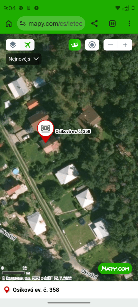 Predaj rekreačného objektu 51 m², pozemek 408 m², Osiková, Vrané nad Vltavou, Středočeský kraj Predaj rekreačného objektu 51 m², pozemek 408 m², Osiková, Vrané nad Vltavou, Středočeský kraj
