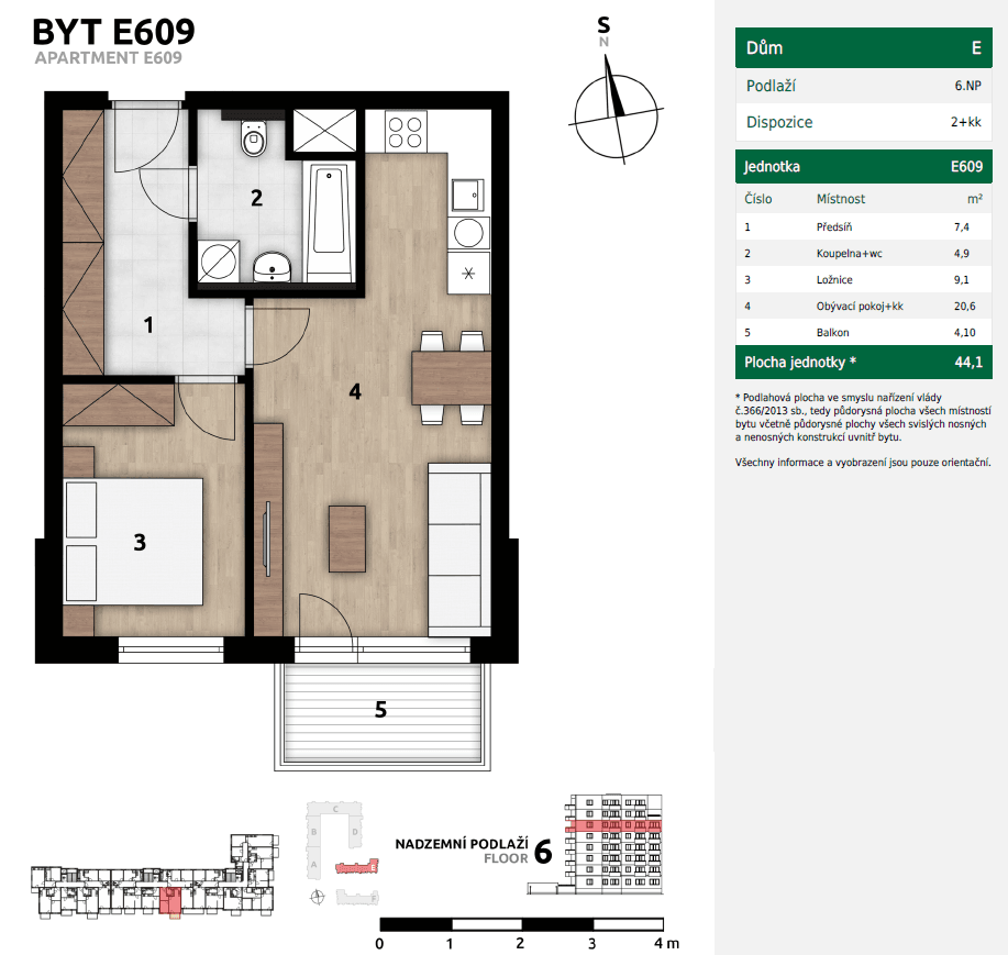 Predaj bytu 2-izbový 44 m², U Továren, Praha, Praha Predaj bytu 2-izbový 44 m², U Továren, Praha, Praha