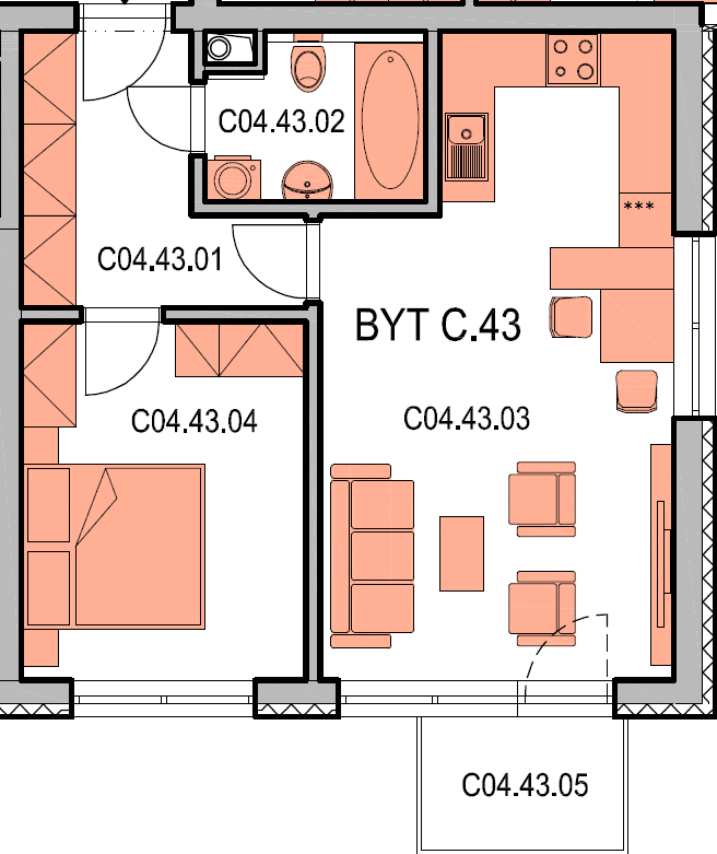 Prenájom bytu 2-izbový 50 m², Bučkova, Brno, Jihomoravský kraj Prenájom bytu 2-izbový 50 m², Bučkova, Brno, Jihomoravský kraj
